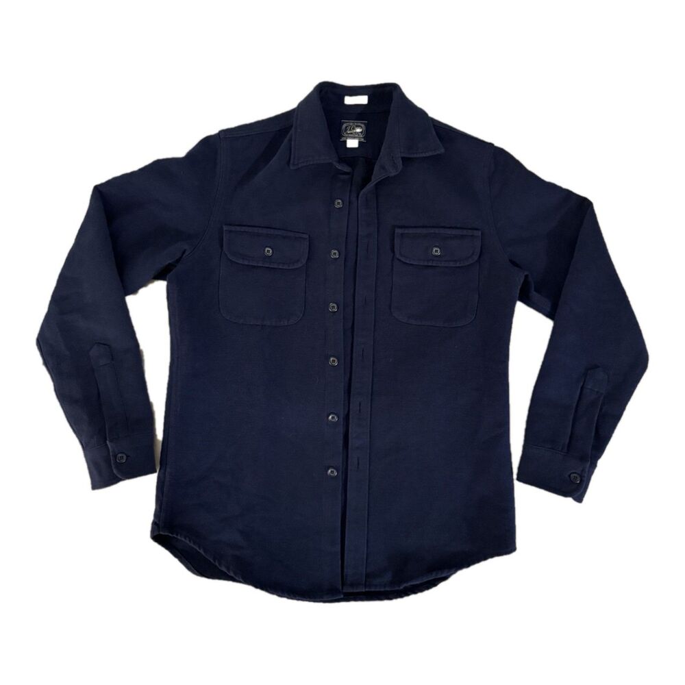 J.Crew Sporting Life Classic Navy Cotton Utility Flannel Overshirt Men's Small
